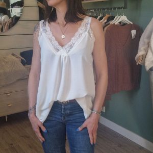 top dentelle blanc